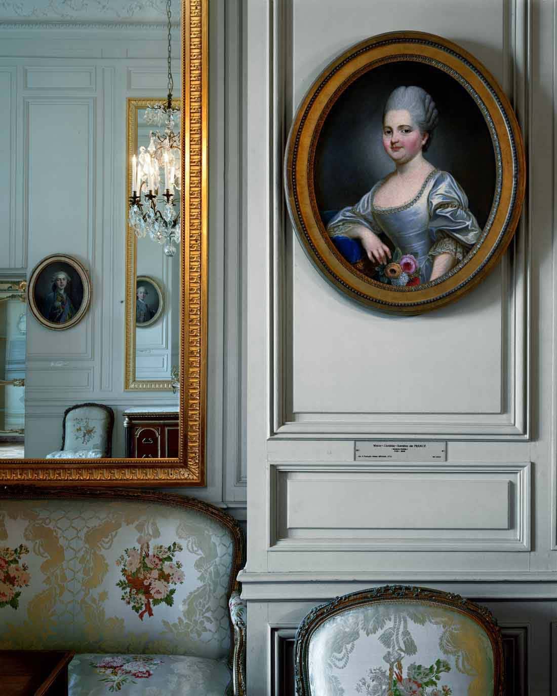 Robert Polidori, Portrait of Marie-Clotilde Xaviere de France, after a painting by François-Hubert Drouais, Cabinet interieur de Madame Adelaide, (56C)...
