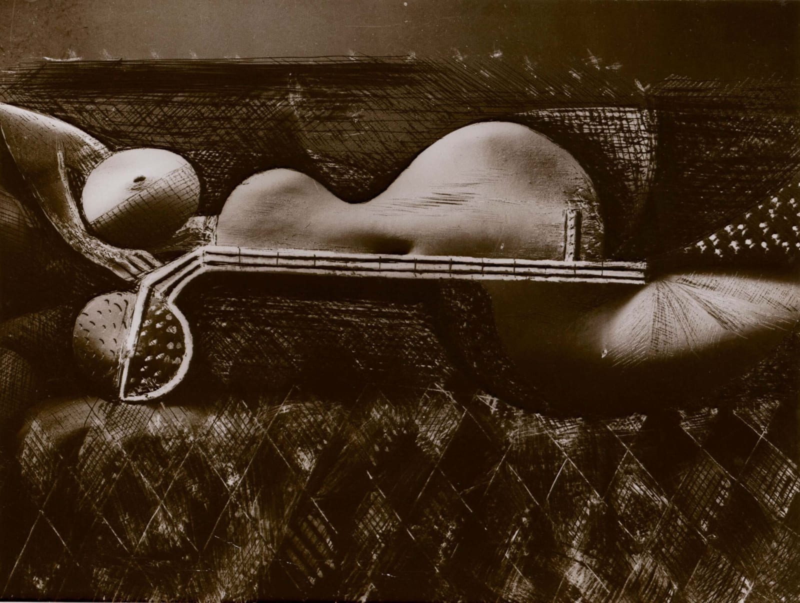 Brassaï, Jeune fille rêvant (Transmutation), 1935-36
