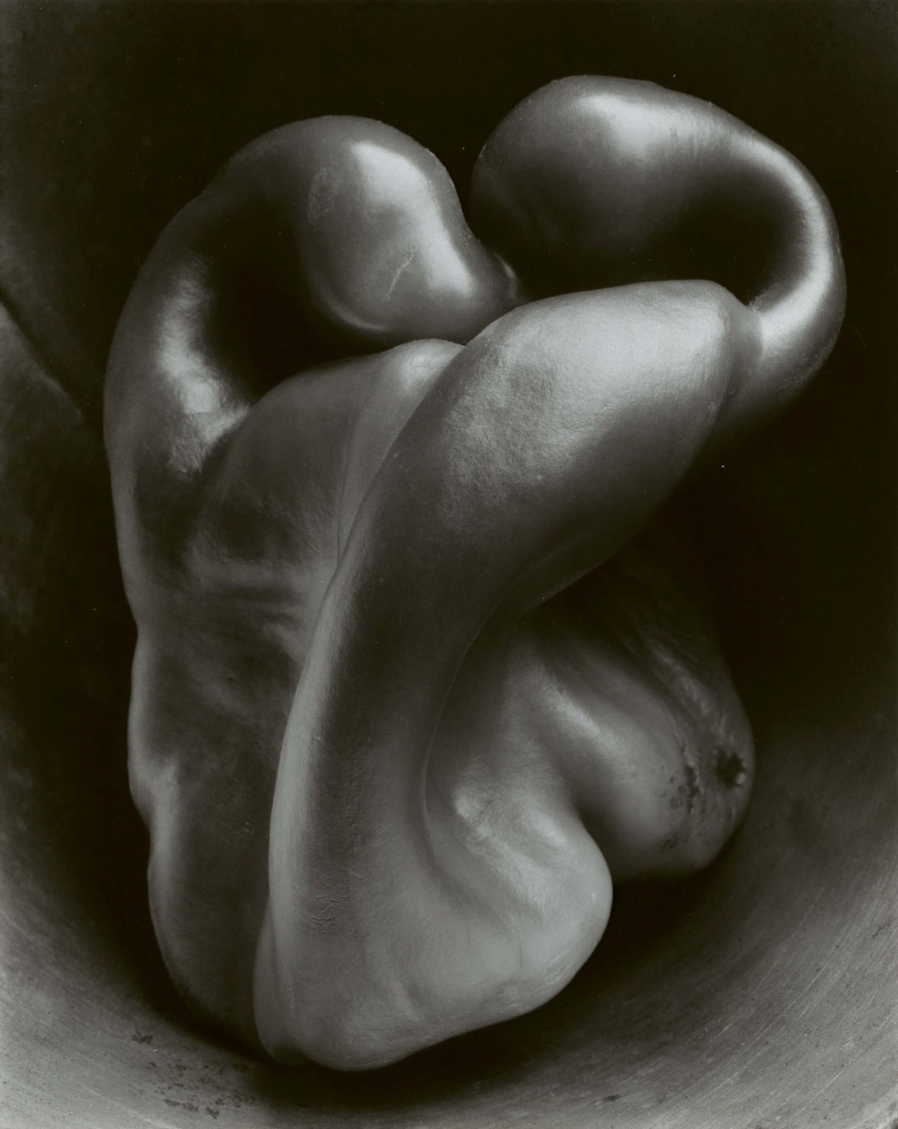 Edward Weston Pepper No 30 still life study of bell pepper in black and white