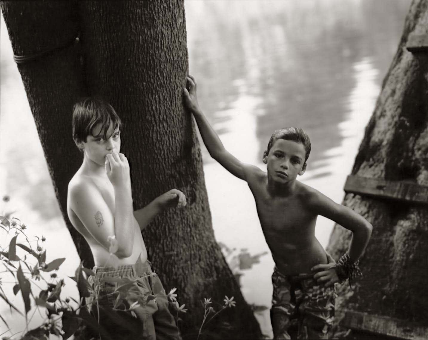 Emmett and the white boy after swimming, from the Immediate Family series by Sally Mann