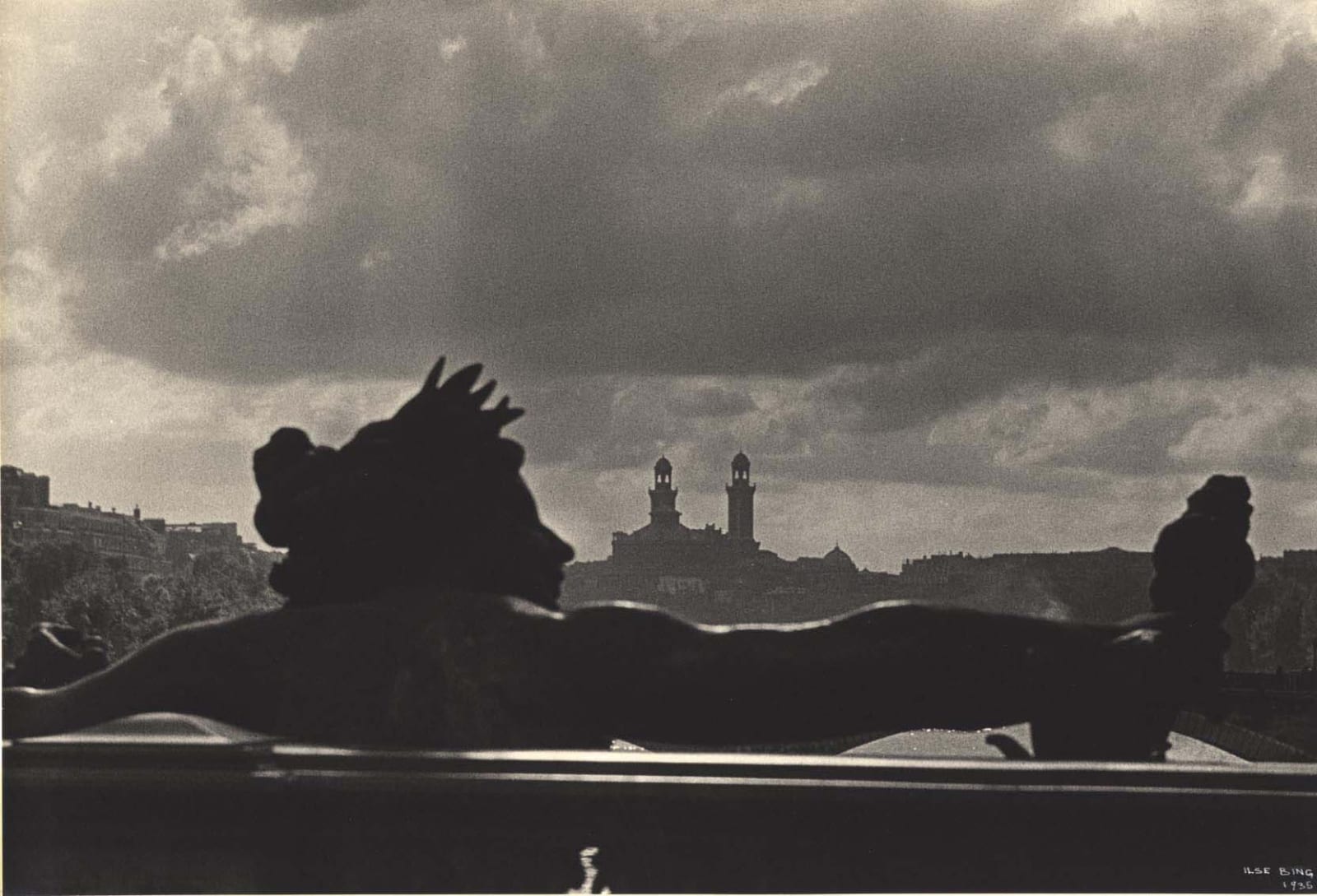 Ilse Bing photograph of Pont ALexandre III with view of Trocadero Paris