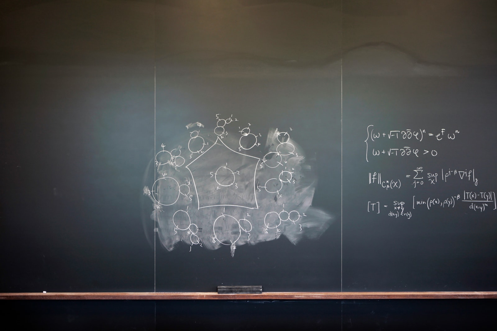Jessica Wynne Do Not Erase chalkboard with symplectic geometry equations written by Zhongyi Zhang, Columbia University