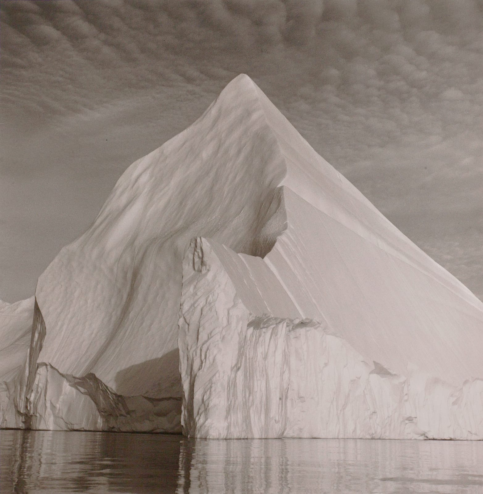 Lynn Davis photograph of an iceberg from Disko Bay, Greeland in the shape of a pyramid 