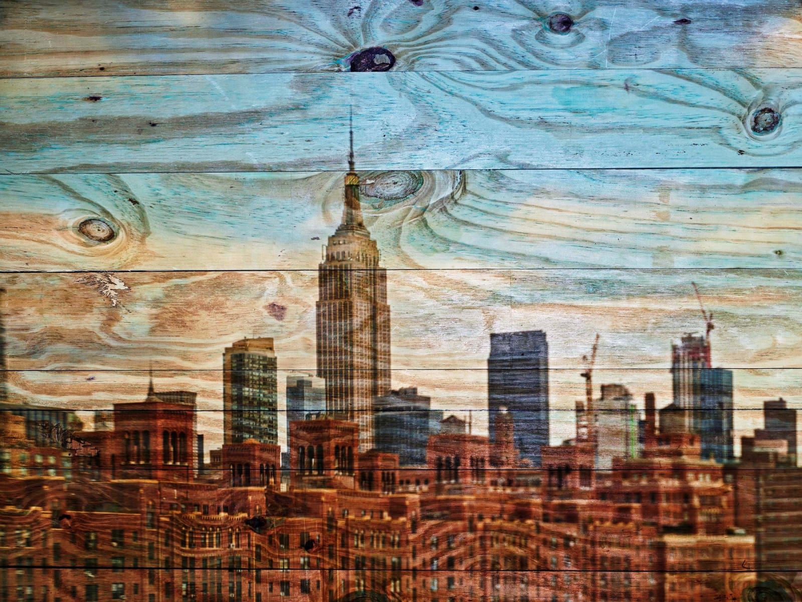 Abelardo Morell, Tent-Camera Image on Ground: View of The Empire State Building Looking West from 512 W. 22nd St Roof,...