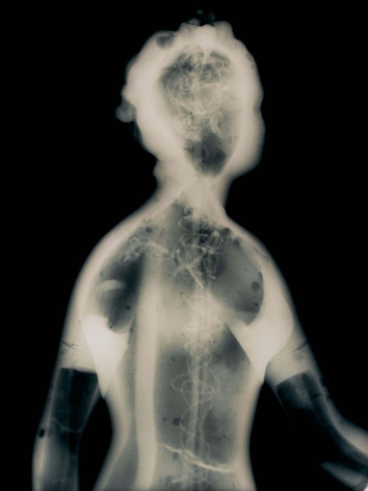 x-ray of ancient antique statue, by David Maisel