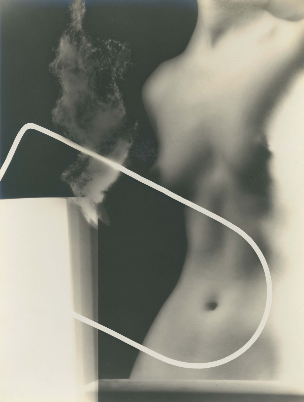Man Ray, Composite Rayograph (Nude with Vapor), 1930