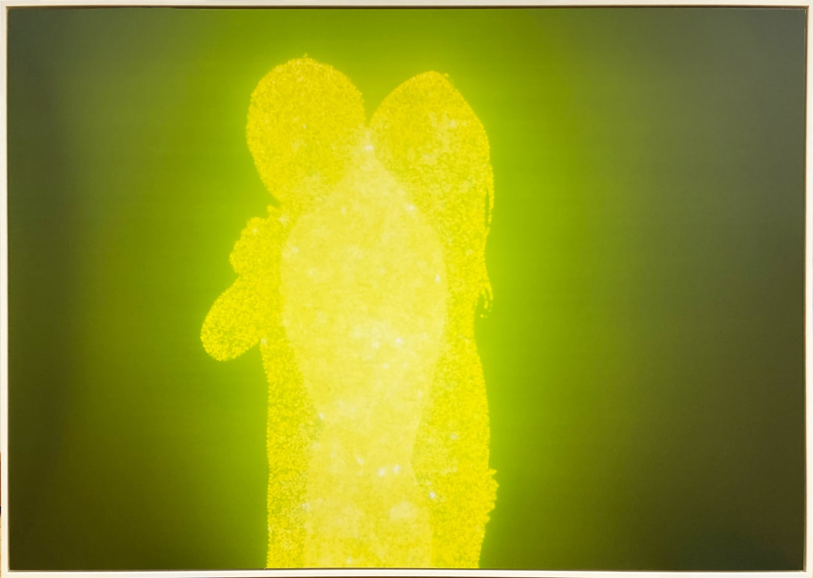 Christopher Bucklow Tetrarch, 9:36 am, 29 November silhouette of two people embracing in light coming through green background