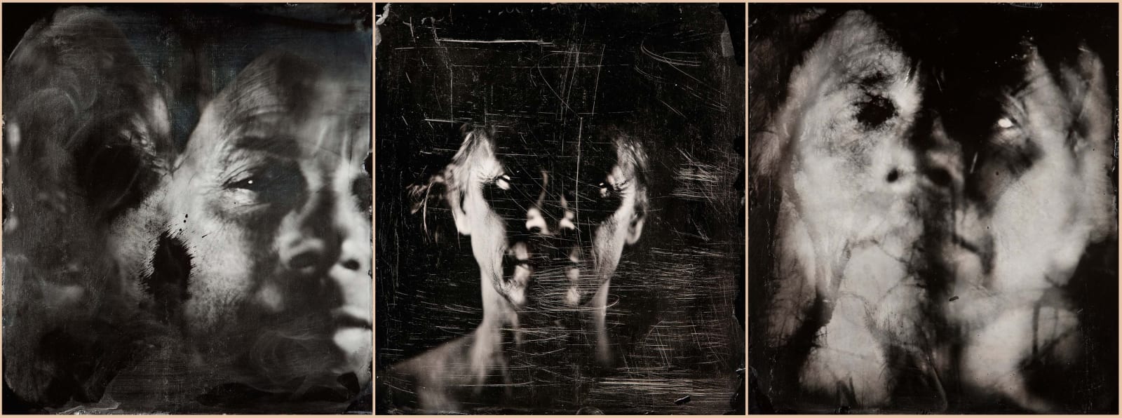 Sally Mann ambrotype self-portrait triptych from the Upon Reflection series