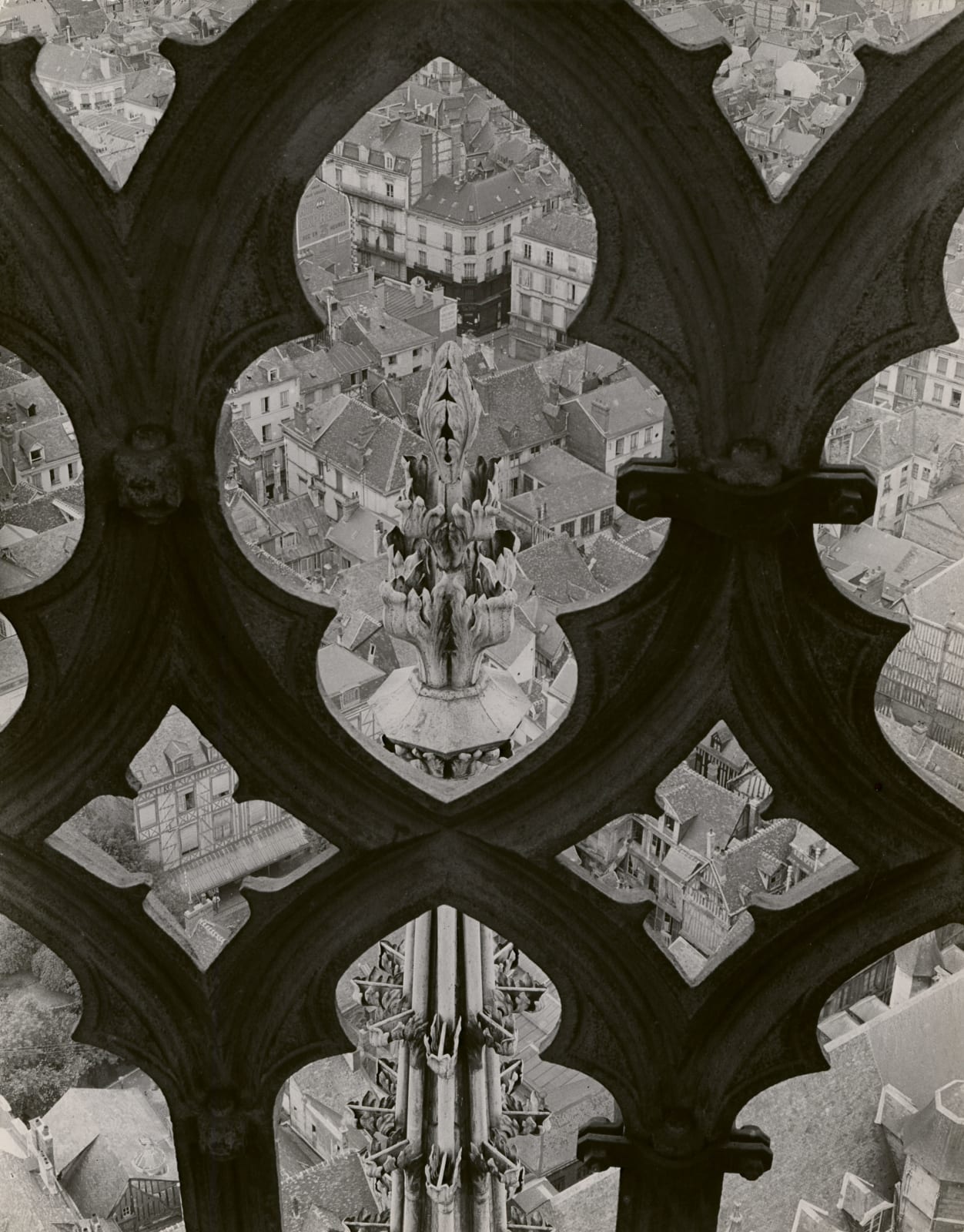 Erwin Blumenfeld Rouen La Fleche gothic architecture seen through architectural detail