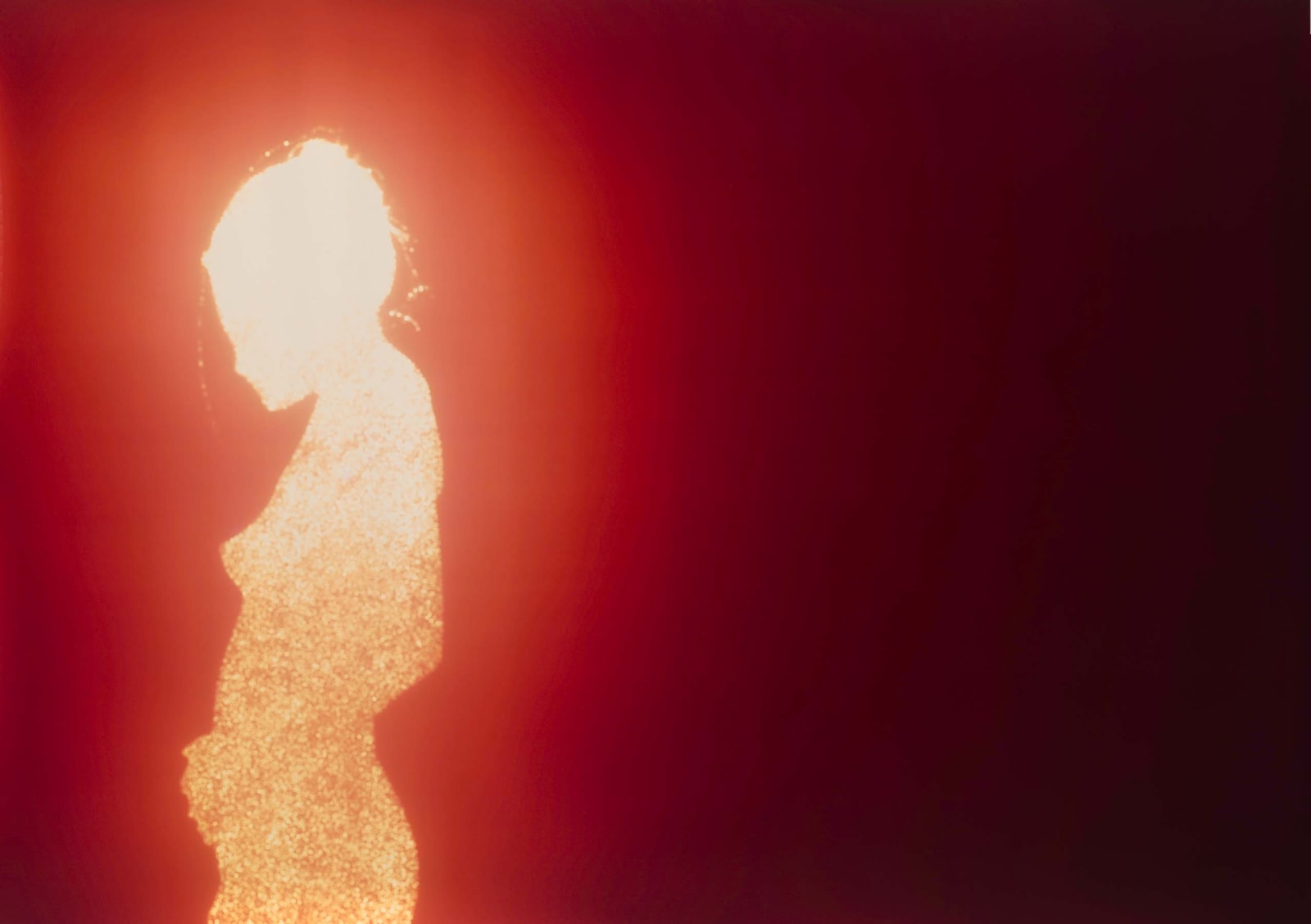 Christopher Bucklow Tetrarch, 1.31pm, 23rd June, 2010 nude female silhouette of light through red orange background