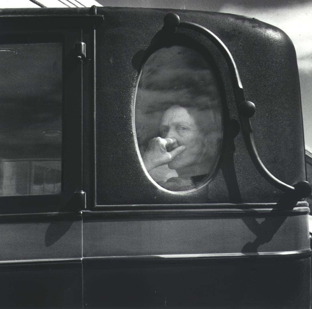 Dorothea Lange, Funeral Cortege, End of an Era in a Small Valley Town, California, 1938