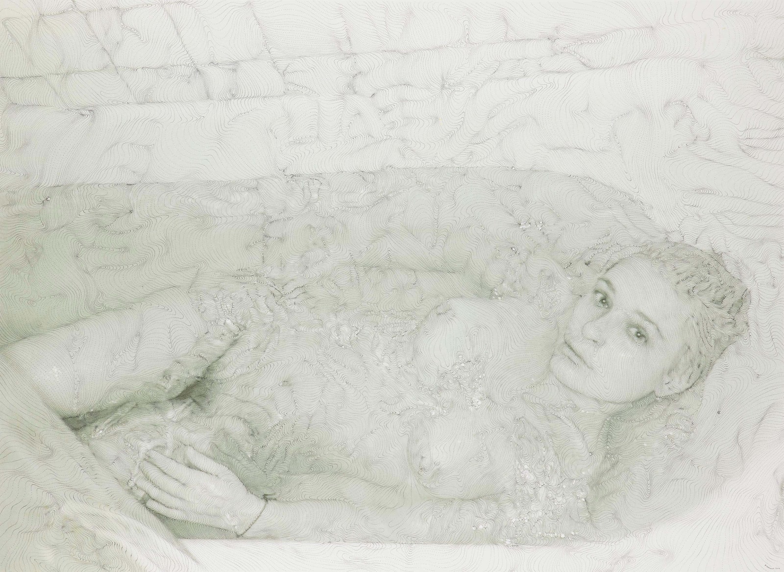 Sebastiaan Bremer Ave Maria 20 nude woman in bathtub gray dot image
