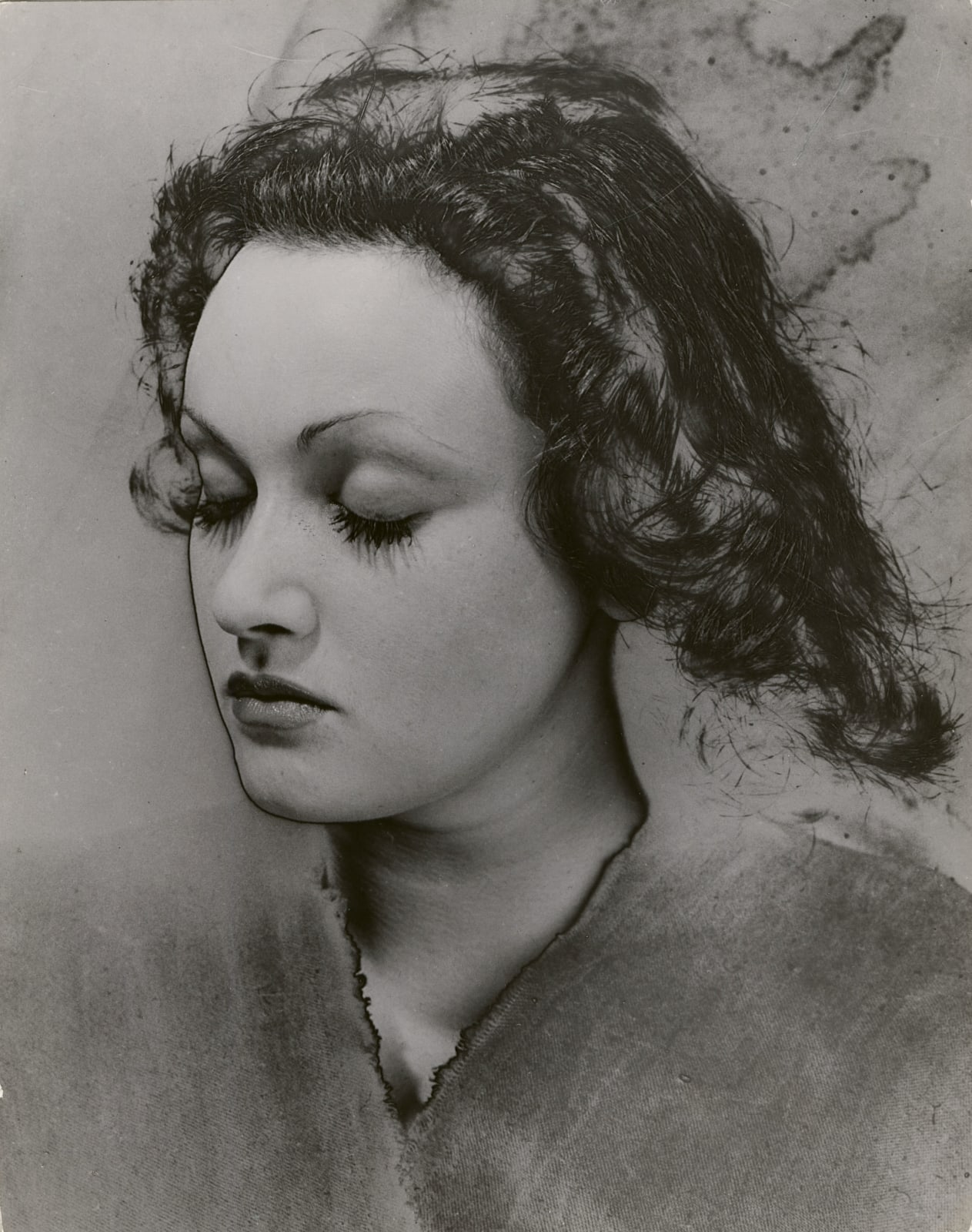 Erwin Blumenfeld portrait of woman with eyes closed