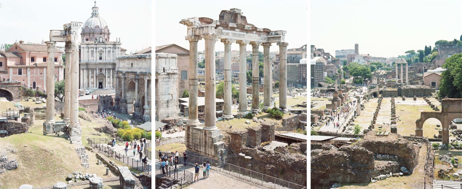 Triptych of the Roman Forum, Italy by Massimo VItali
