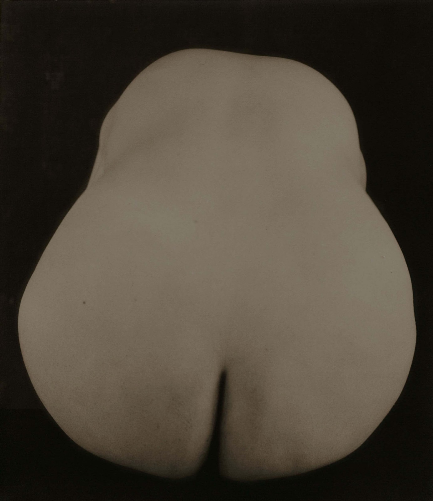 Edward Weston's portrait of Anita Brenner nude resembling the shape of a pear 