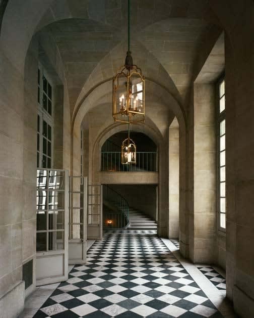 Robert Polidori, Escalier de l’Opera Royal, ANR.02.066, AIle du Nord - RdC, Versailles, 1985