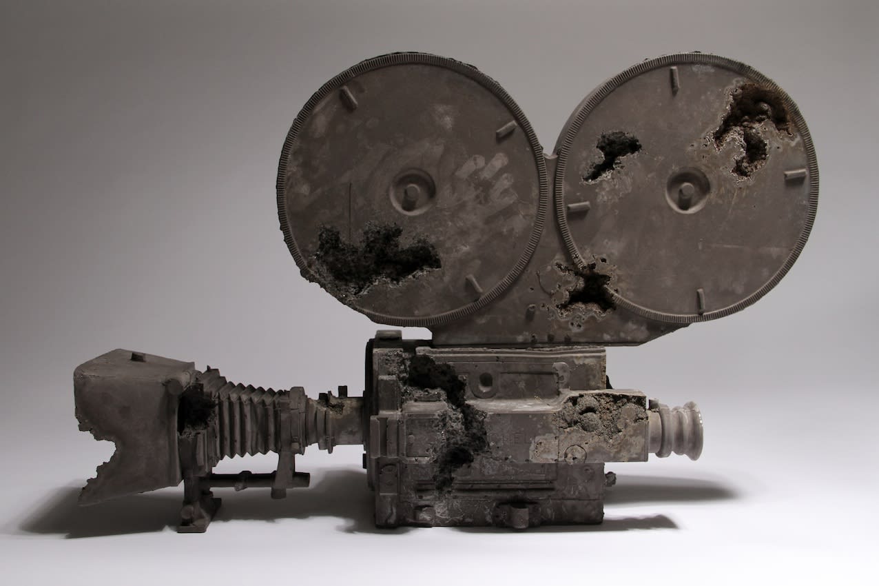 Daniel Arsham, Steel Eroded Movie Camera, 2013