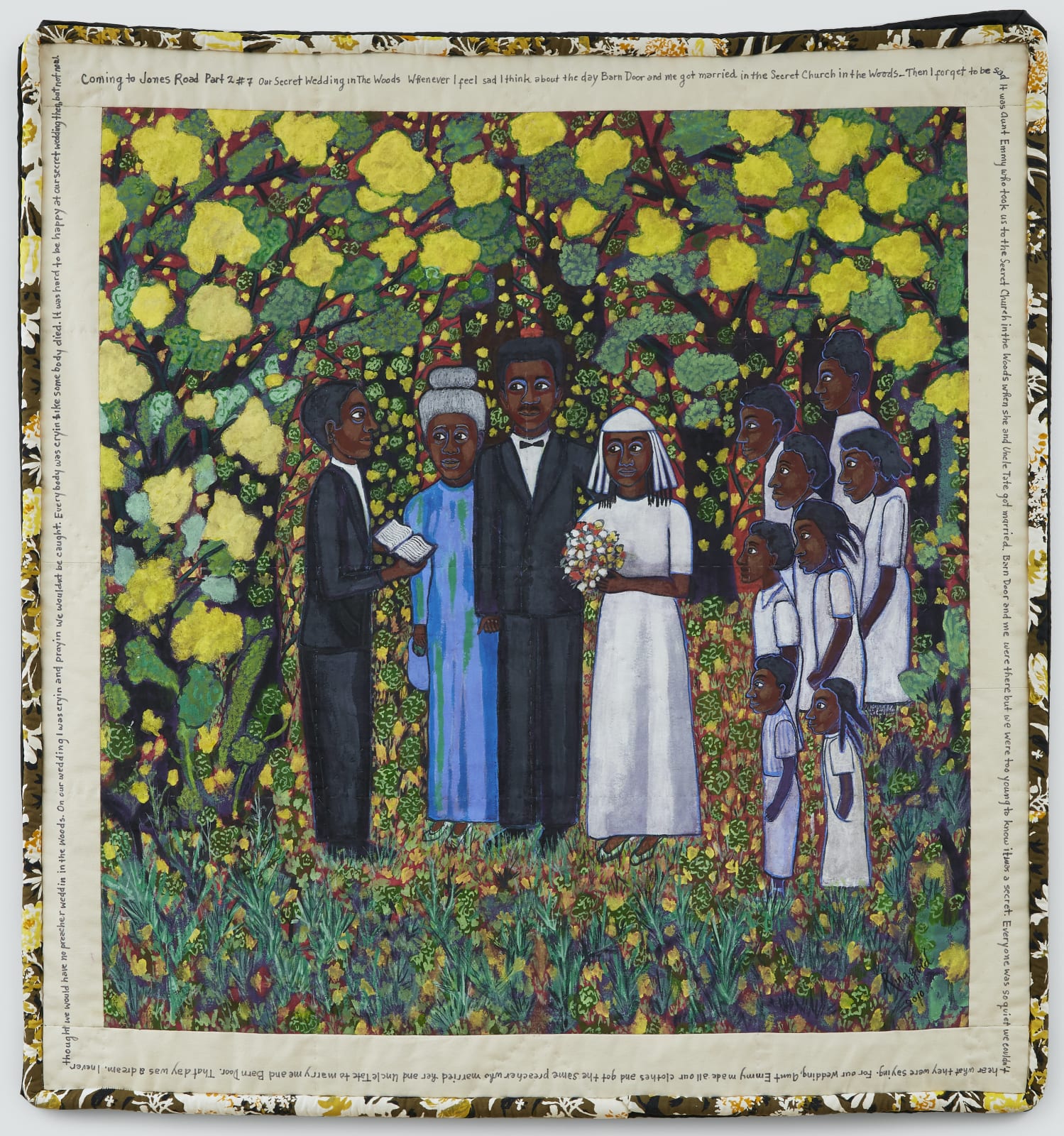 Faith Ringgold, Coming to Jones Road Part 2 #7: Our Secret Wedding in the Woods, 2010