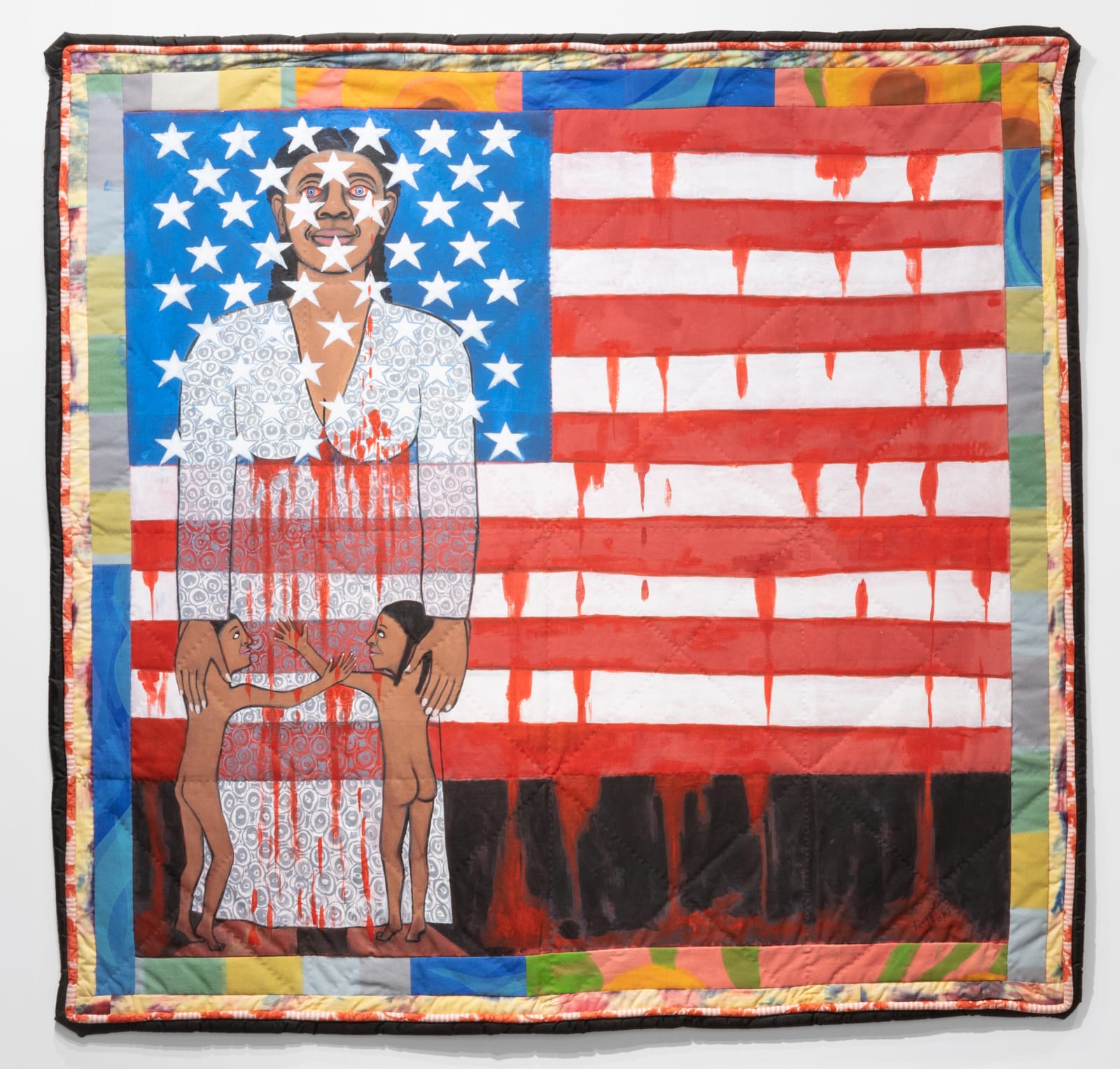 Faith Ringgold, The Flag is Bleeding #2 (American Collection #6), 1997