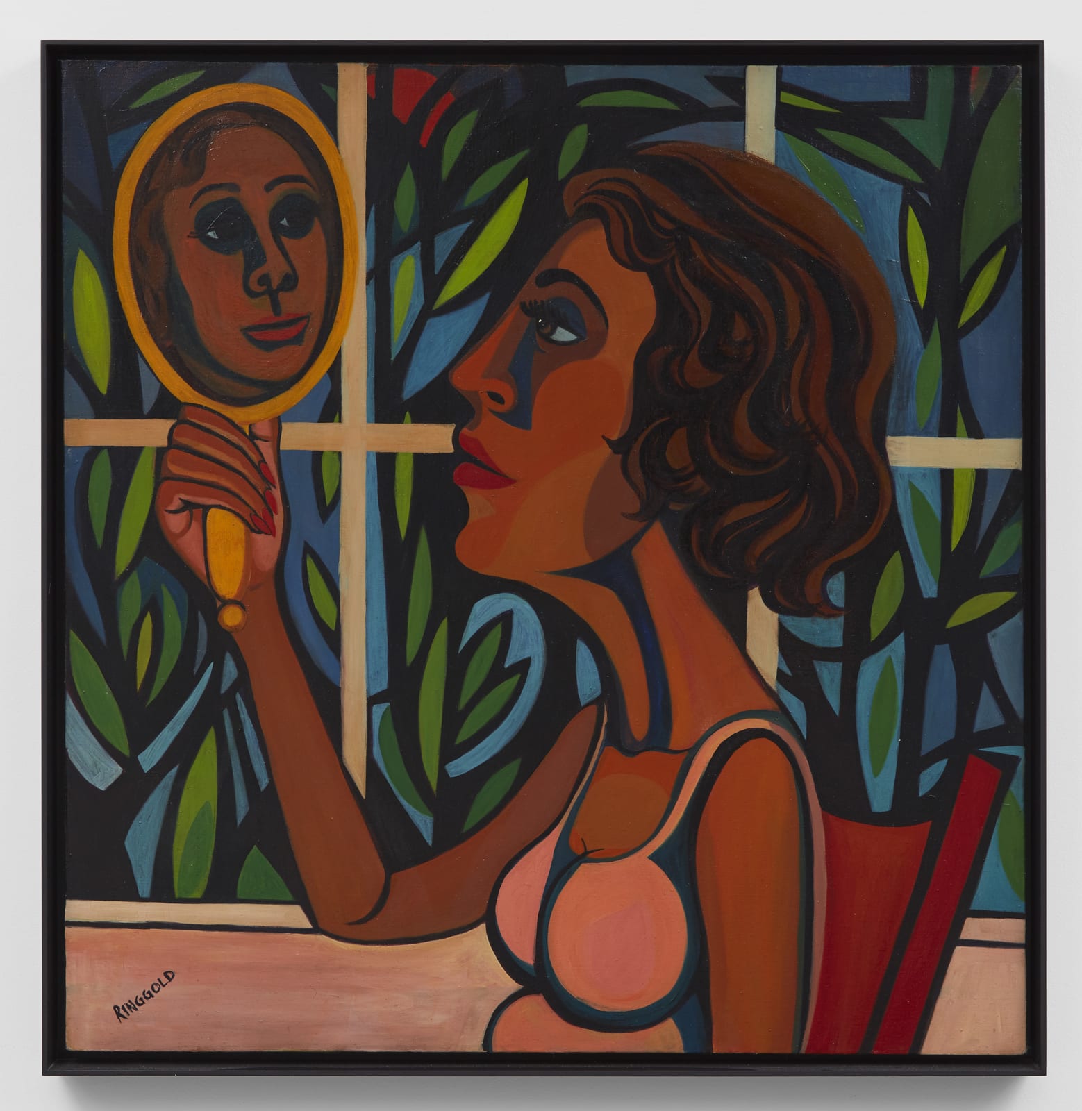 Faith Ringgold, American People Series #16: Woman Looking in a Mirror, 1966