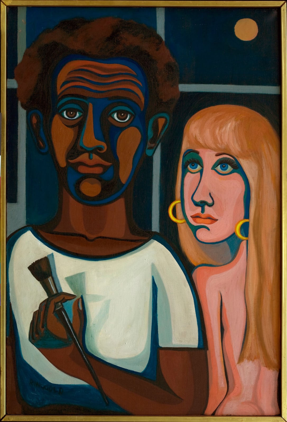 Faith Ringgold, American People Series #17: The Artist and His Model, 1966