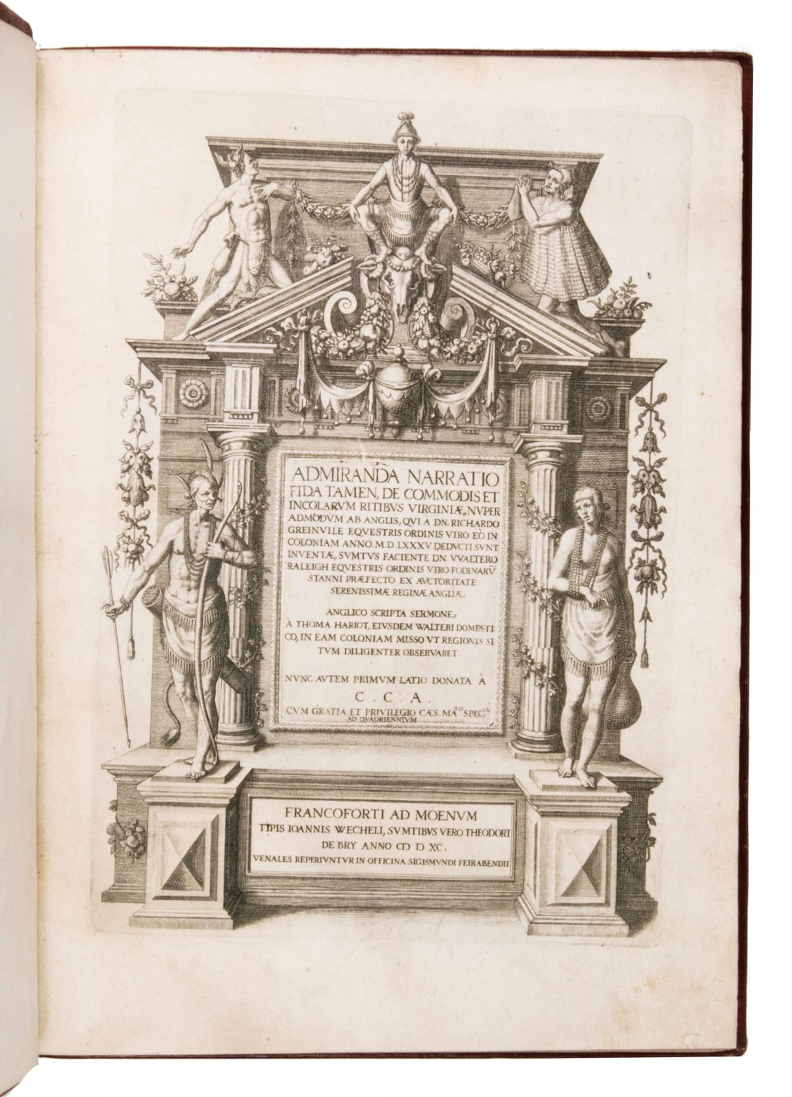 De Bry, Theodore, [The Great Voyages in Latin], 1590-1620. Frankfurt am Main and Oppenheim. Johann Wechel, Matthias Becker, Johann Feyrabend, Hieronymus Galle and Johannes Hofer.