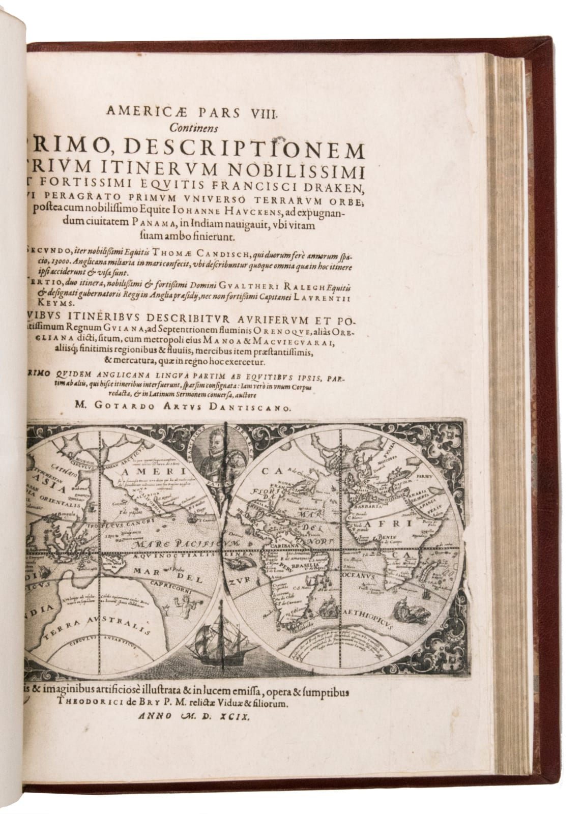 De Bry, Theodore, [The Great Voyages in Latin], 1590-1620. Frankfurt am Main and Oppenheim. Johann Wechel, Matthias Becker, Johann Feyrabend, Hieronymus Galle and Johannes Hofer.