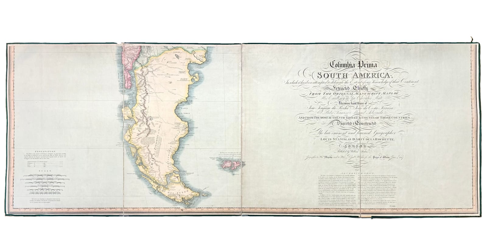 Rochette, Louis Stanislas D’Arcy de la, Colombia Prima or South America, In which it has been attempted to delineate the Extent of our Knowledge of that Continent William Faden Geographer to his Majesty and to His Royal Highness the Prince of Wales, London, 4th June 1807.