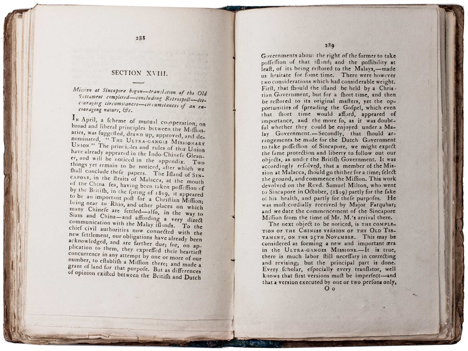 Milne, William; Morrison, Robert, A retrospect of the first ten years of the Protestant mission to China, (now, in connection with the Malay, denominated, the Ultra-Ganges Missions), 1820. Malacca. Anglo-Chinese Press.