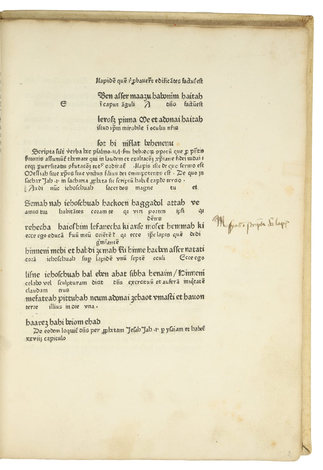 Niger, Petrus (Peter Schwartz), Tractatus contra perfidos Judeos, 6 June 1475. Esslingen, Konrad Fyner.