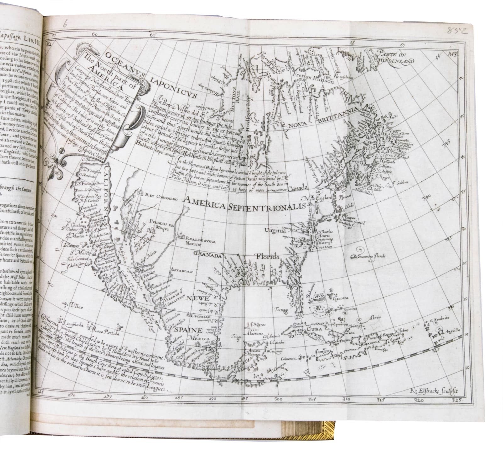 Purchas, Samuel, Purchas his pilgrimes. In five bookes. The first, contayning the voyages and peregrinations made by ancient kings... to and thorow the remoter parts of the knowne world... The second, a description of all the circum-navigations of the globe. The third, navigations and voyages of English-men, alongst the coasts of Africa... Indian shoares, continents and ilands. The fourth, English voyages beyond the East Indies, to the ilands of Japan, China, Cauchinchina, the Philippinae ... The fifth, navigations, voyages... of the English nation in the Easterne parts of the world [bound with, as usual]: Purchas, Samuel. Purchas his pilgrimage. Or relations of the world and the religions observed in all ages and places discovered, from the creation unto this present, 1625-1626. London. William Stansby for Henry Featherstone.