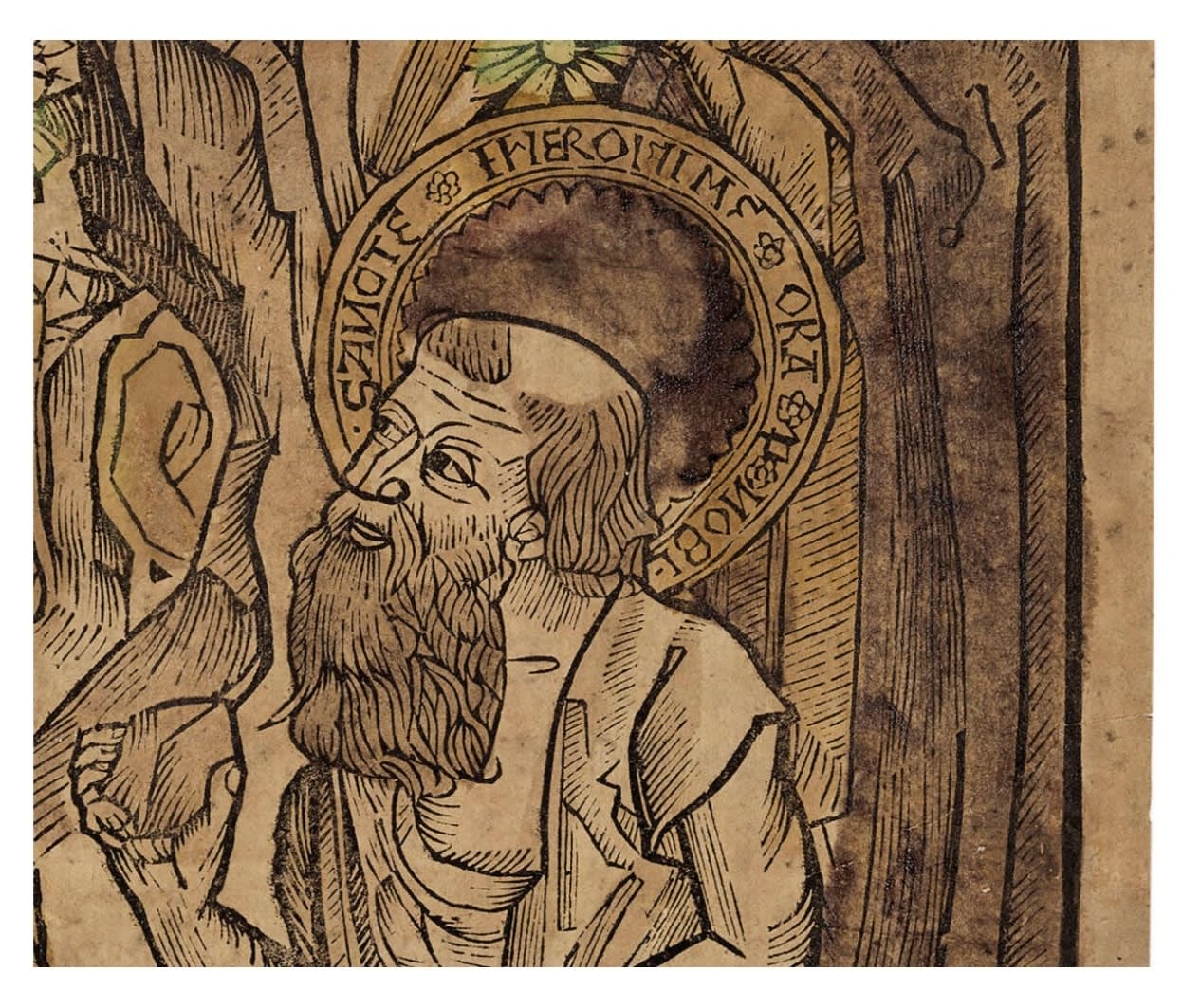 [Early woodcut, Saint Hieronymus (347 - 420)], Gebet zu S. Hieronymus: O Säliger und hoher Lehrer Hieronymus, S.a. [circa 1498]. [Augsburg]. [Johann Froschauer].