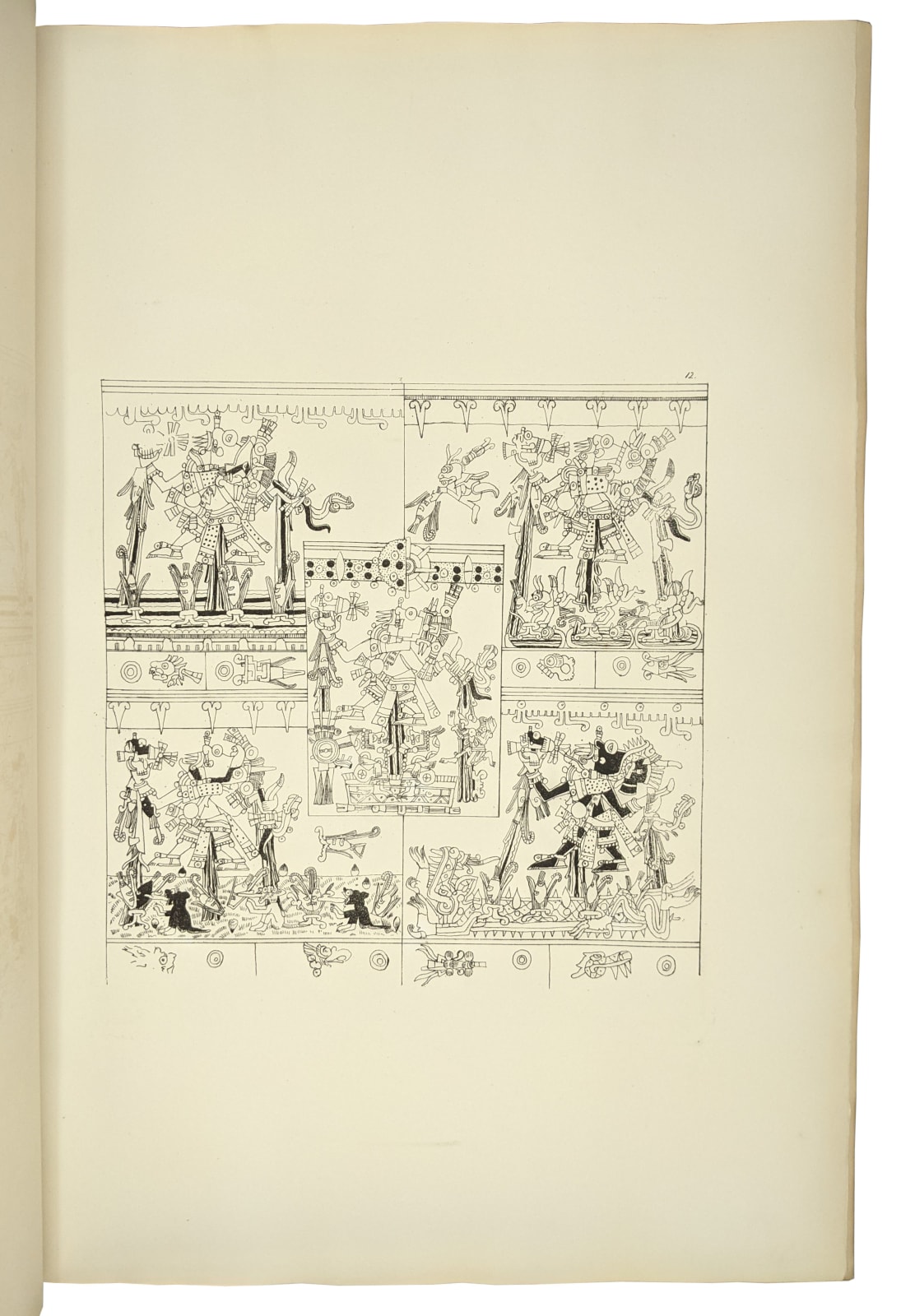 Kingsborough, Edward King, Viscount., Antiquities of Mexico comprising facsimiles of ancient Mexican paintings and hieroglyphics., London: A. Aglio, 1830 [vols I-V]; Robert Havell, Colnaghi Son and Co., 1831 [vols VI-VII]; andHenry G. Bohn, 1848 [vols VIII-IX].