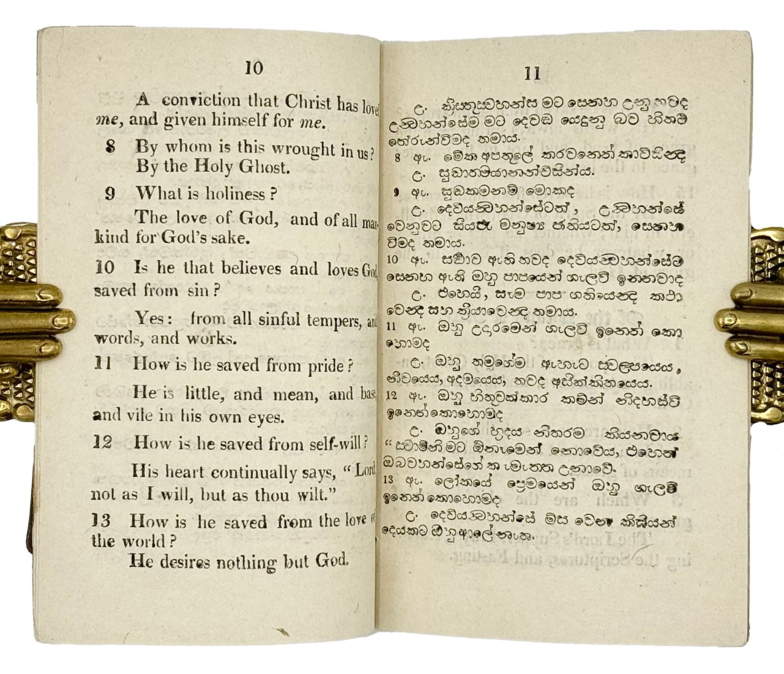 Wesley, John, Instructions for Children, Lord’s Prayer, Creed & Ten Commandments - English & Cingalese, 1818. Colombo. Wesleyan Mission Press.