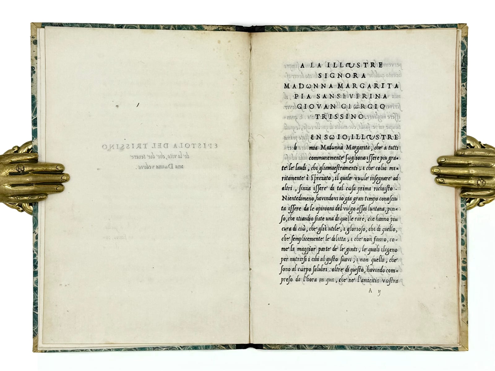 Trissino, Giovan Giorgio, Epistola del Trissino de la vita, che dee tenere una donna vedova, 1524. Rome. Lodovico vicentino and Lautitio.