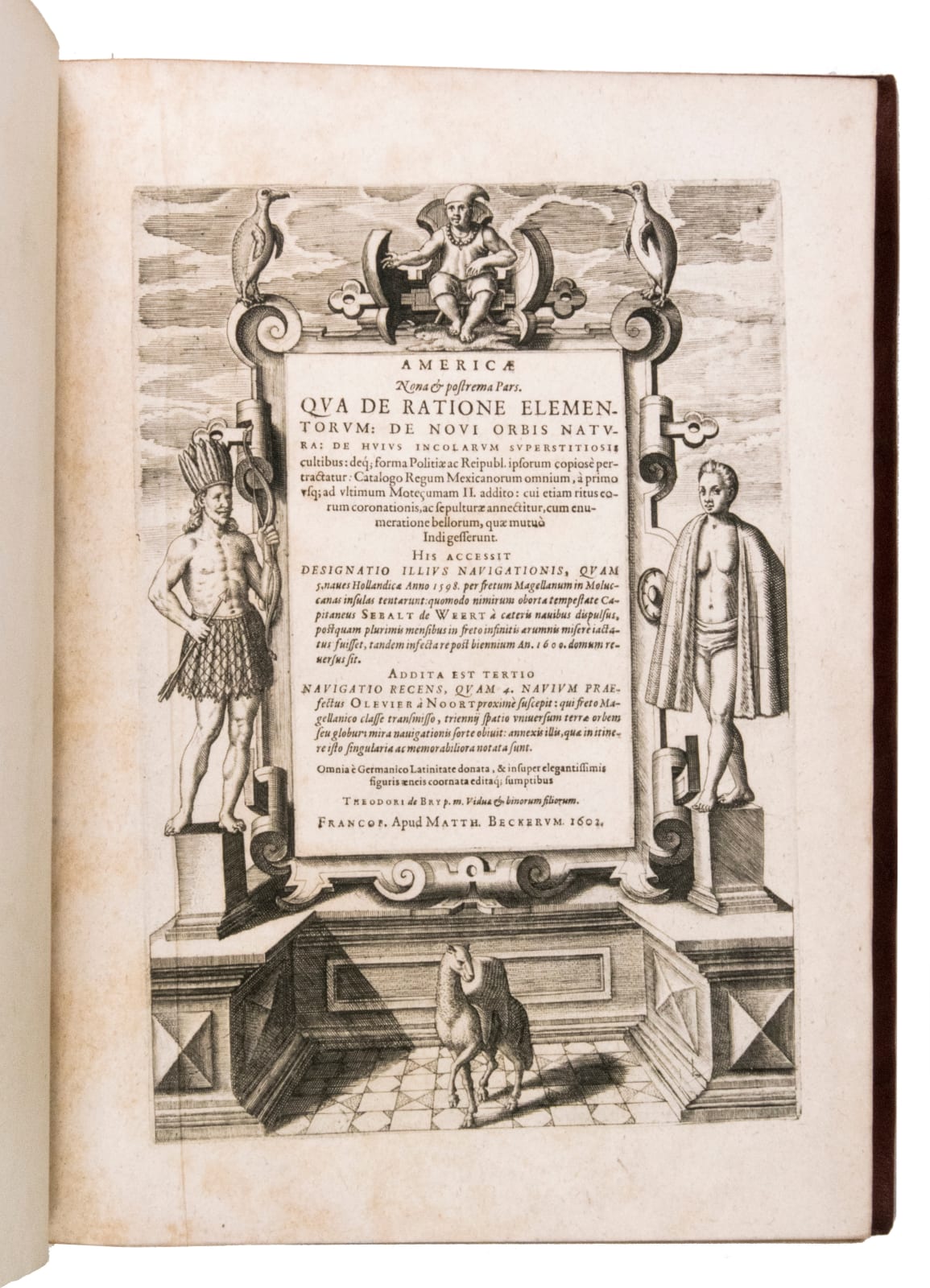 De Bry, Theodore, [The Great Voyages in Latin], 1590-1620. Frankfurt am Main and Oppenheim. Johann Wechel, Matthias Becker, Johann Feyrabend, Hieronymus Galle and Johannes Hofer.