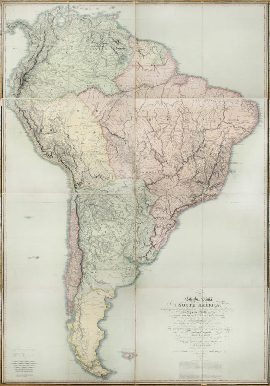 Rochette, Louis Stanislas D’Arcy de la, Colombia Prima or South America, In which it has been attempted to delineate the Extent of our Knowledge of that Continent William Faden Geographer to his Majesty and to His Royal Highness the Prince of Wales, London, 4th June 1807.