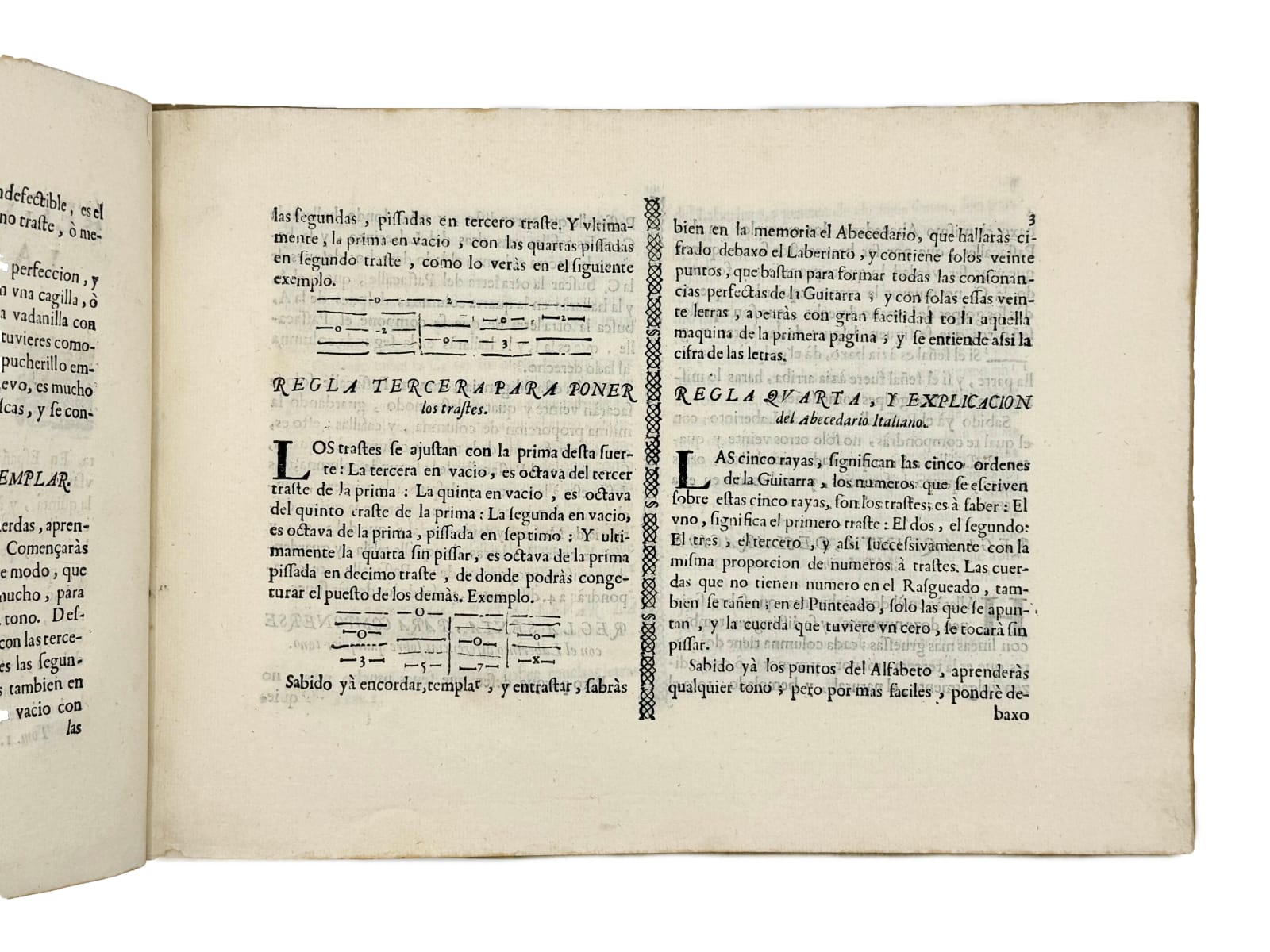 Sanz, Gaspar Francisco, Instruccion de musica sobre la Guitarra Española, y metodo de sus primeros rudimentos hasta tañerla con destreza, 1697. Zaragoza. Herederos de Diego Dormer.