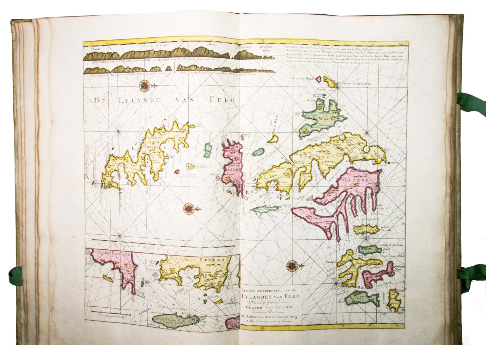 [Keulen, Gerard and Johannes van, and others], [Composite sea atlas containing 56 detailed charts including 3 manuscript charts], Amsterdam, [Johannes van Keulen and others, 1700-1753, engraved title page dated 1734].