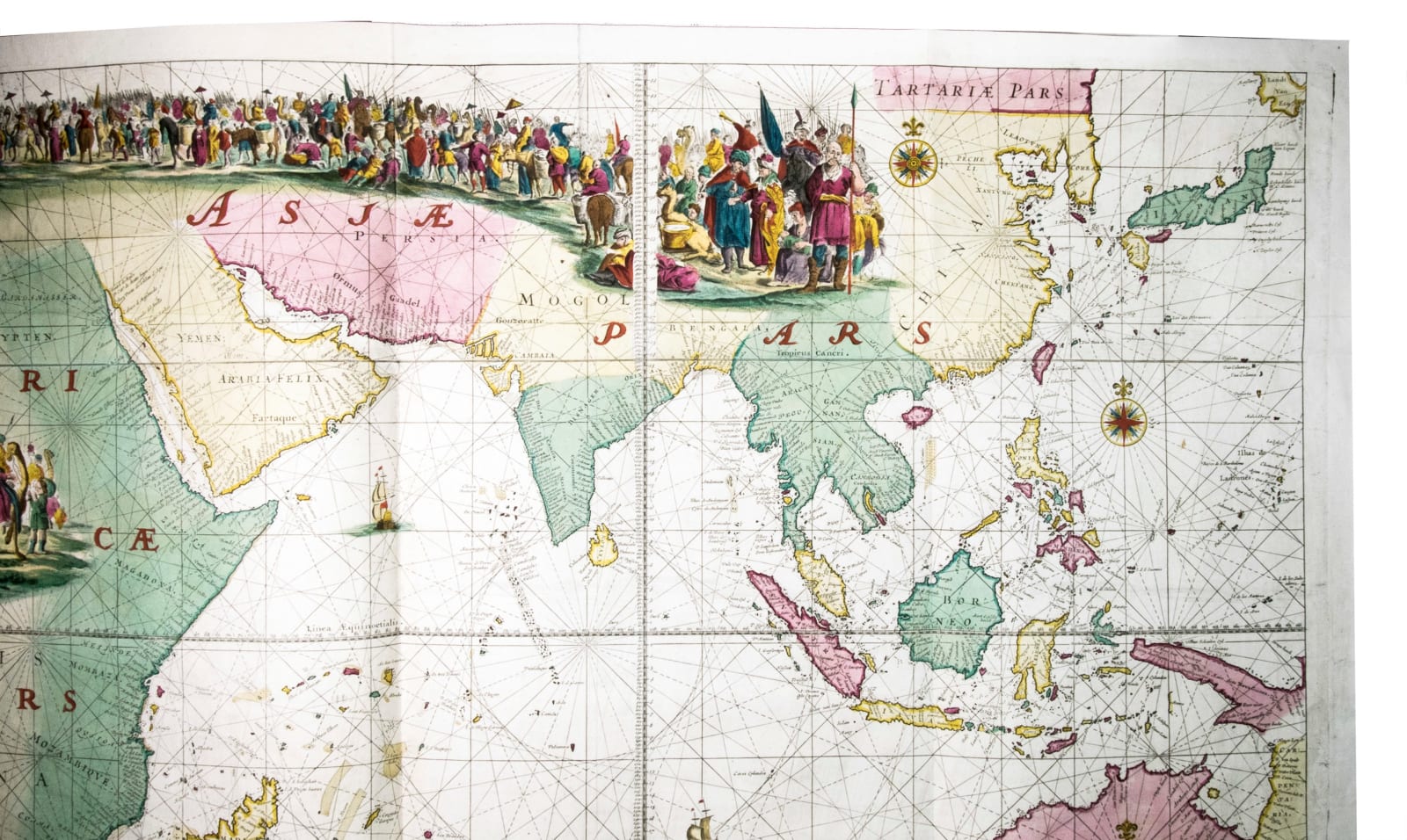 [Keulen, Gerard and Johannes van, and others], [Composite sea atlas containing 56 detailed charts including 3 manuscript charts], Amsterdam, [Johannes van Keulen and others, 1700-1753, engraved title page dated 1734].