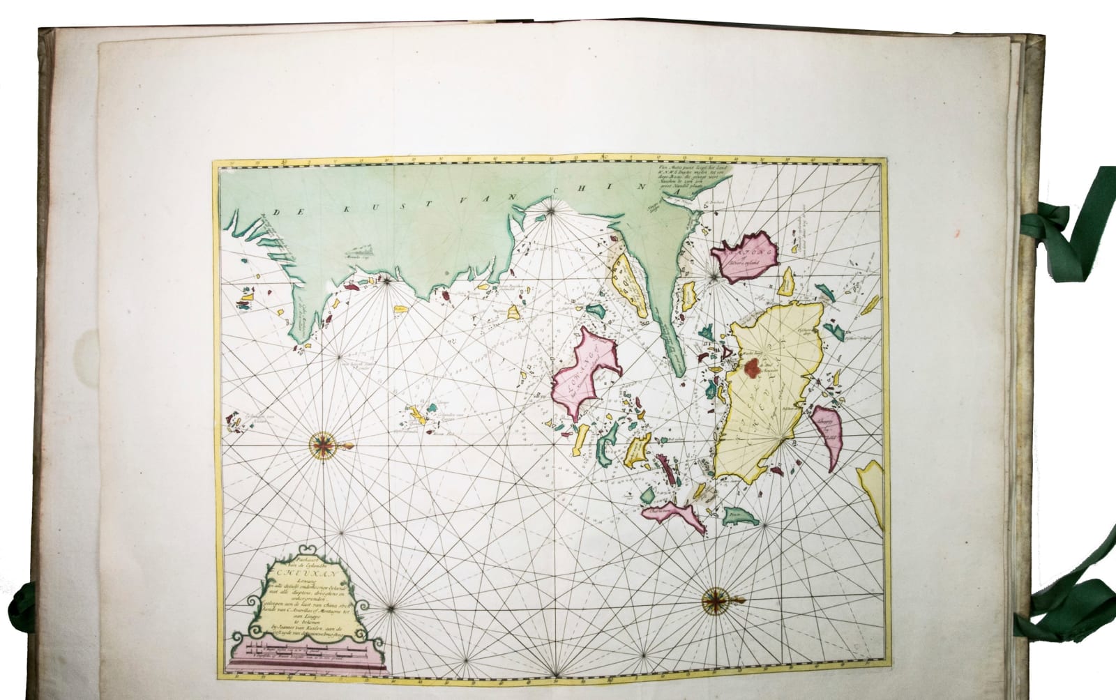 [Keulen, Gerard and Johannes van, and others], [Composite sea atlas containing 56 detailed charts including 3 manuscript charts], Amsterdam, [Johannes van Keulen and others, 1700-1753, engraved title page dated 1734].