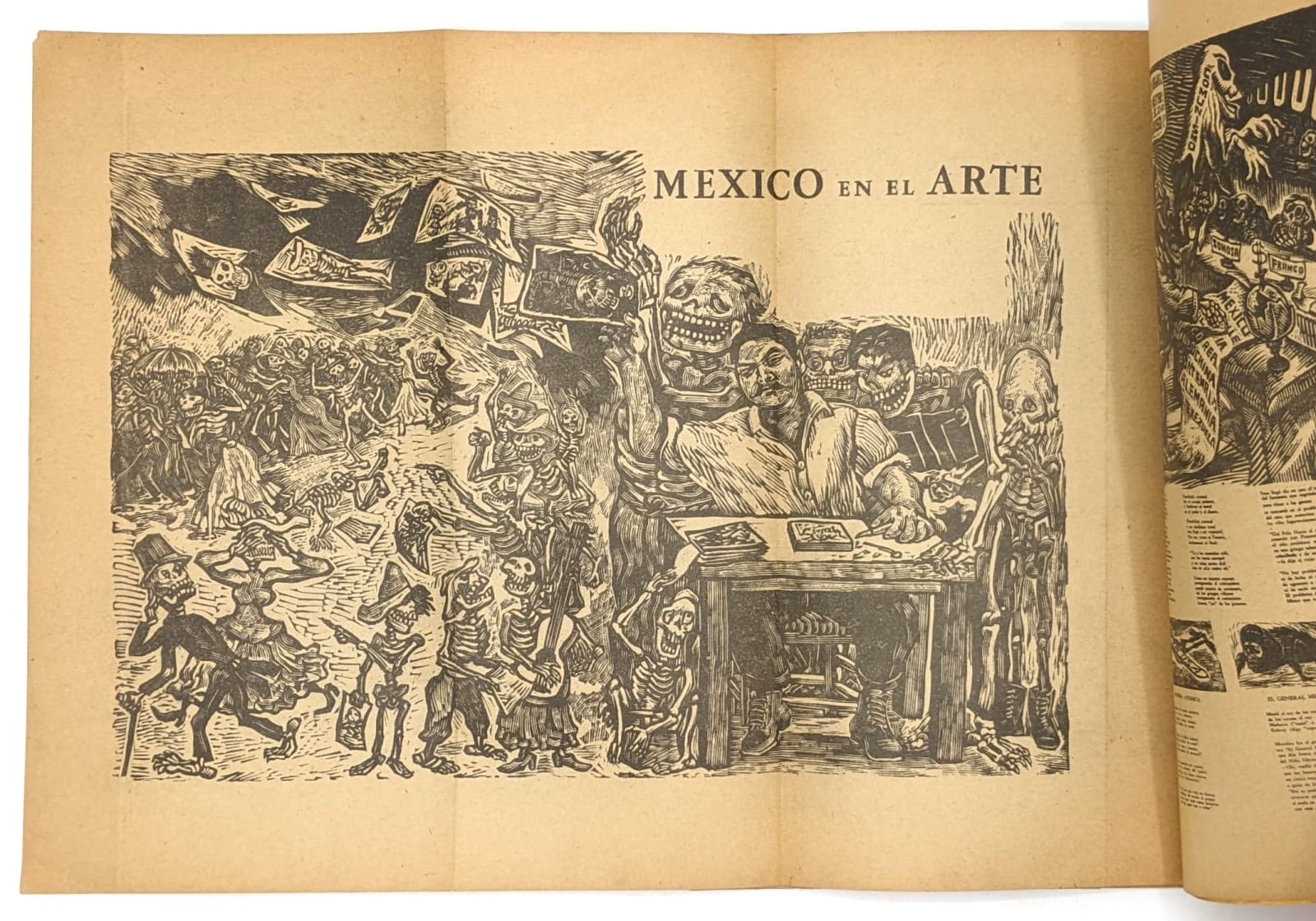 Posada Aguilar, Jose Guadalupe, Calaveras Resurrectas, 16 años de calaveras politicas del Taller de Grafica Popular., 1938. Mexico. Taller de Grafica Popular.