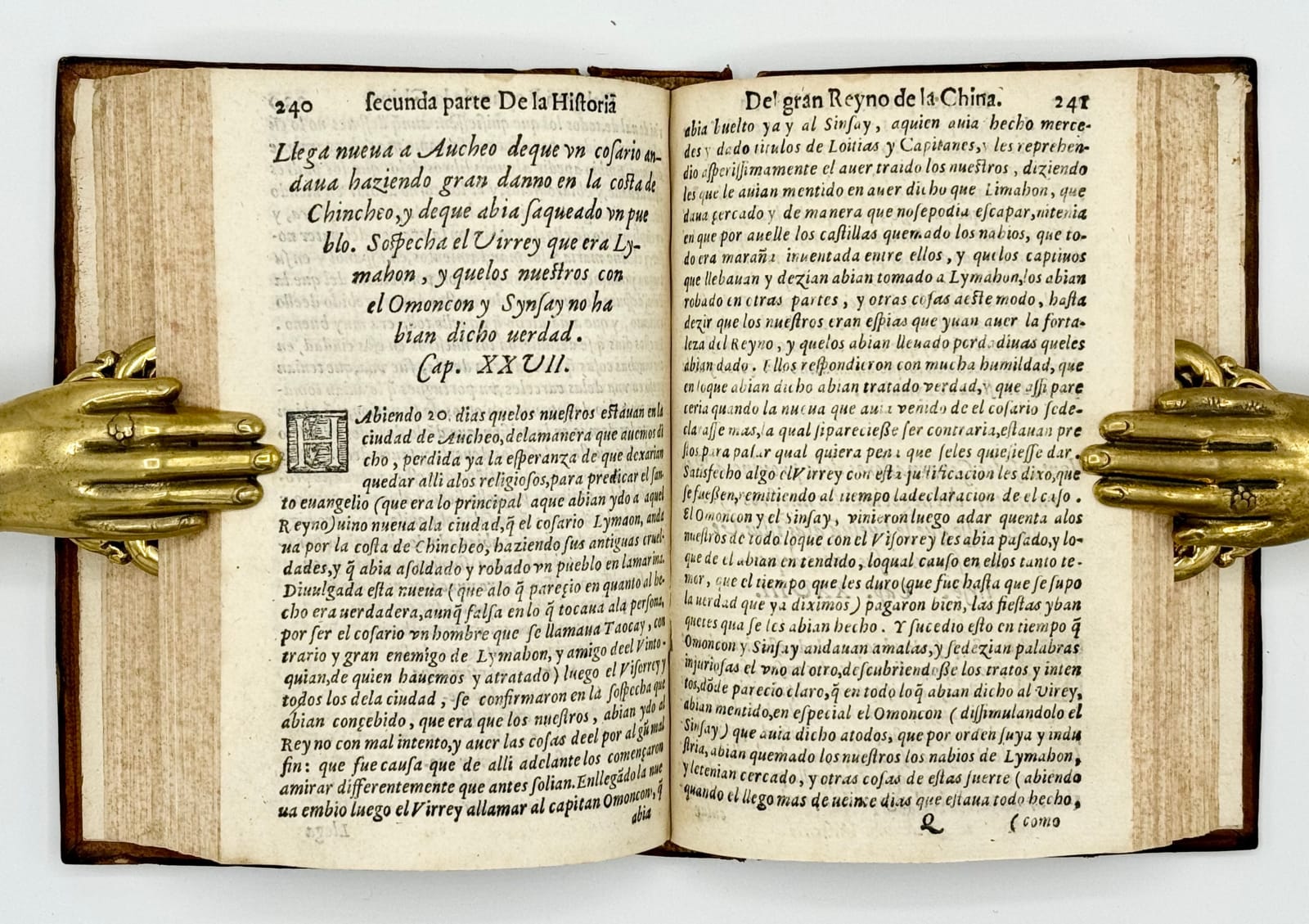 Gonzalez de Mendoza, Juan, Historia de las Cosas Mas Notables, Ritos y Costumbres, del gan Reyno dela China... con un Itinerario del nuevo Mundo, 1585. Rome. Vincentio Accolti.