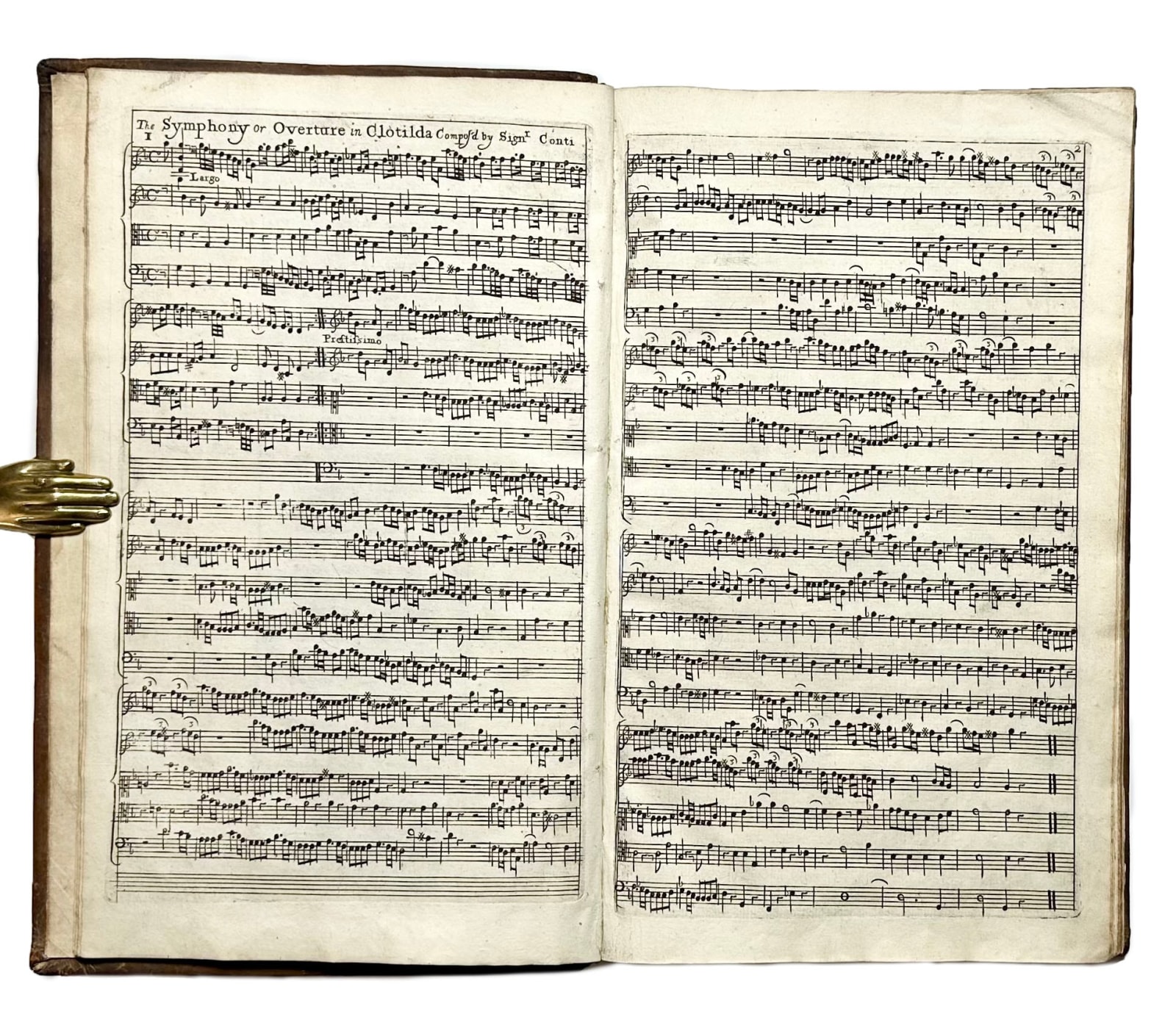 [Conti, Francesco Bartolomeo, Francesco Mancini & John Jacob Heidegger], Operas of Clotilda, Hydaspes and Almahide [title from binding]: Songs in the New Opera, Call'd Clotilda [with:] Songs in the New Opera Call'd Hydaspes [and:] Songs in the New Opera Call'd Almahide. The Songs done in Italian & English as they are Perform'd at ye Queens Theatre, 1709, 1710, 1710. London. Printed for & Sold by John Walsh, P. Randall, and I. Hare.