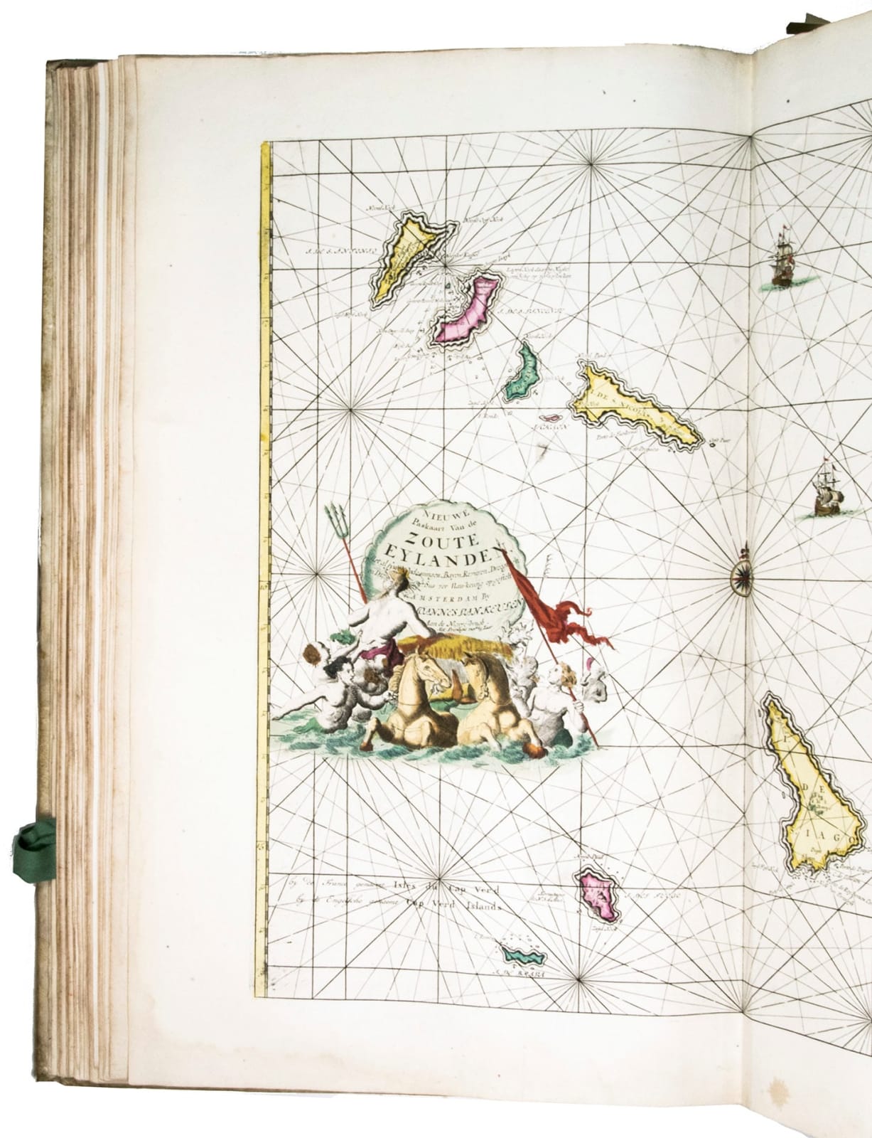 [Keulen, Gerard and Johannes van, and others], [Composite sea atlas containing 56 detailed charts including 3 manuscript charts], Amsterdam, [Johannes van Keulen and others, 1700-1753, engraved title page dated 1734].