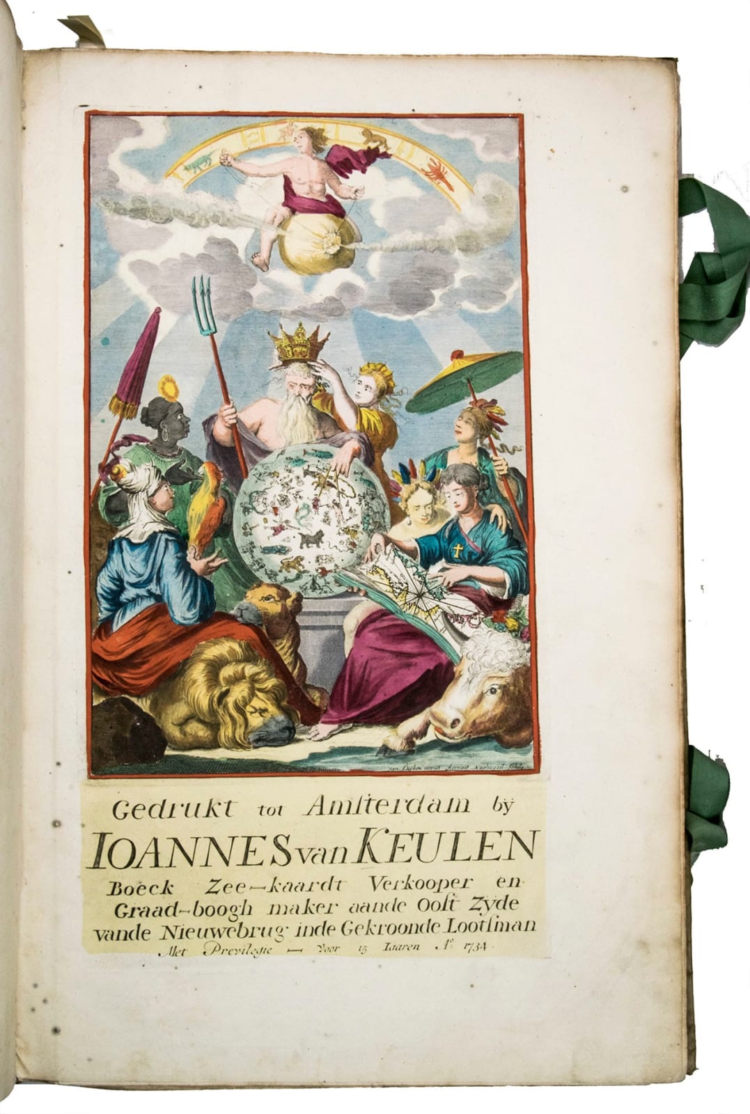 [Keulen, Gerard and Johannes van, and others], [Composite sea atlas containing 56 detailed charts including 3 manuscript charts], Amsterdam, [Johannes van Keulen and others, 1700-1753, engraved title page dated 1734].