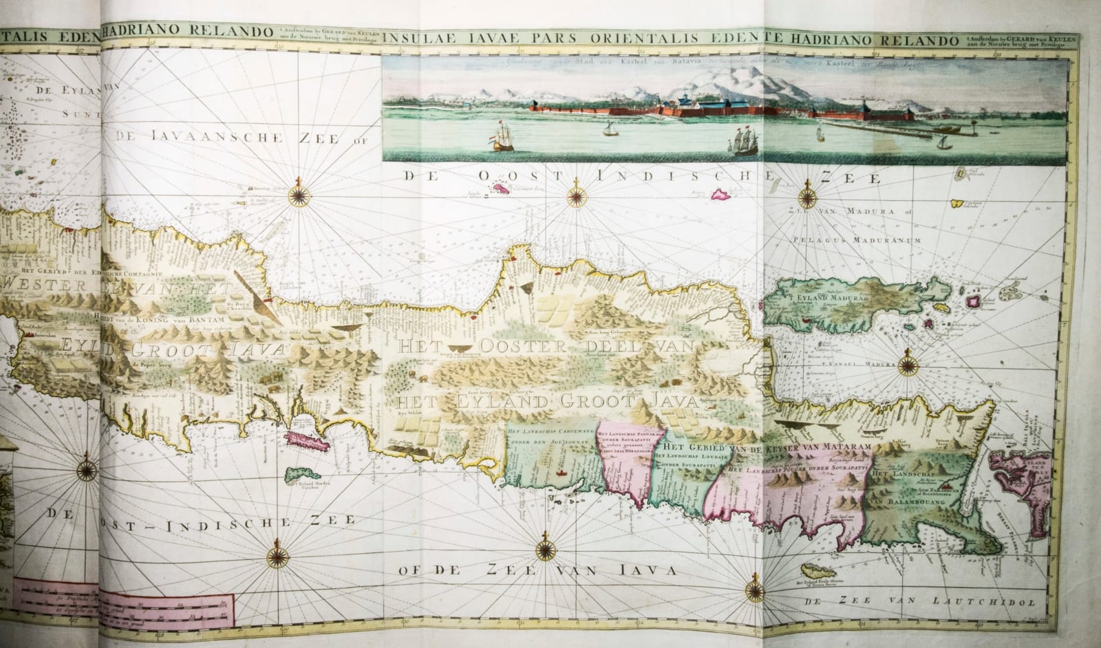 [Keulen, Gerard and Johannes van, and others], [Composite sea atlas containing 56 detailed charts including 3 manuscript charts], Amsterdam, [Johannes van Keulen and others, 1700-1753, engraved title page dated 1734].