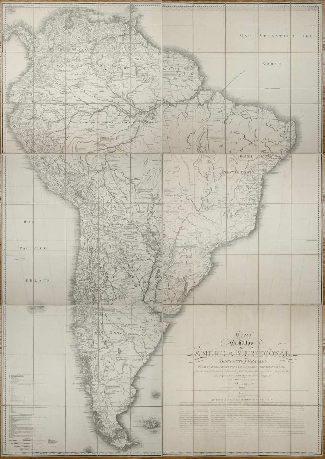 Faden, William, Mapa Geografico de America Meridional, Dispuesto y Gravado Por D. Juan de la Cruz Cano y Olmedilla, Geogfo, Pensdo. de S. M. 1799. London. Willian Faden.