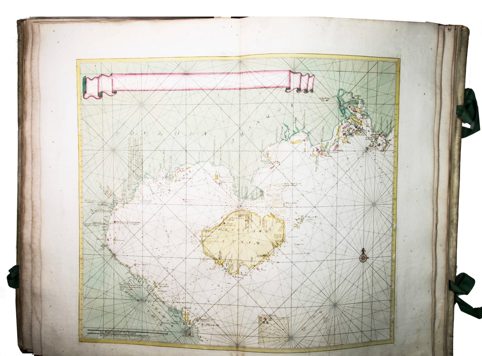 [Keulen, Gerard and Johannes van, and others], [Composite sea atlas containing 56 detailed charts including 3 manuscript charts], Amsterdam, [Johannes van Keulen and others, 1700-1753, engraved title page dated 1734].