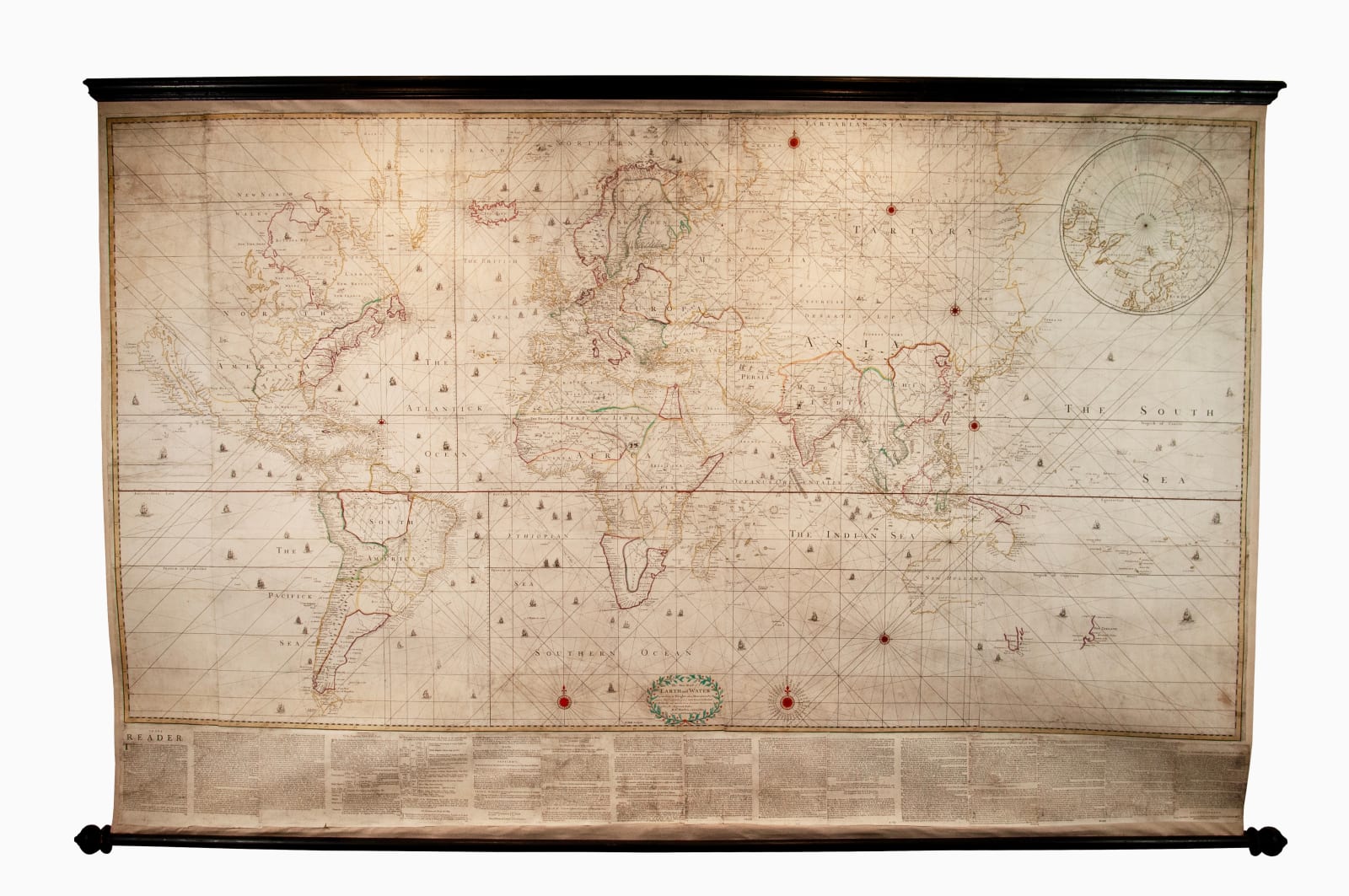 Morden, Robert, This New Map of ye Earth and Water according to Wrights alias Mercator's Projection Drawn according to ye more Exact Celestial Observations and the more Accurate Discoveries, 1699 [ca. 1734-1745]. London. H. Moll [William Mount and Thomas Page].